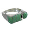 Southwestern Genuine Sterling Silver Turquoise Inlay Ring Size 8-1/2 QX84062